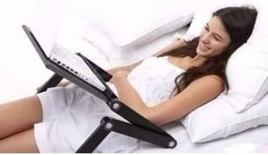 Mesa Suporte Articulado Para Notebook E Tablet Em Aluminio