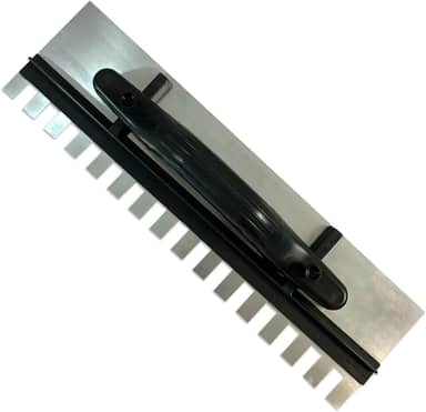Desempenadeira De Aço Dentada Regulável 43 X 12cm - Grande P/Aplicação de Argamassa Acabamento Pedreiro
