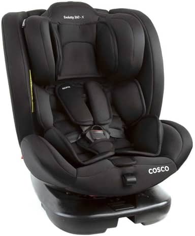 Cosco Kids, Cadeirinha Evolutty 360 X, 0 a 36kg, com Giro 360º e Isofix, Preto