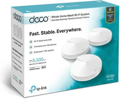 Sistema Wi-Fi Mesh TP-Link Deco M5(3-pack) AC1300 4 Antenas, Branco - 3 Unidades