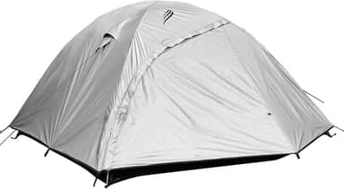 NTK, Barraca para acampamento com avance estruturado fechado Modelo Onix com capacidade para 6 pessoas. Coluna d’água 2.000mm. Modelo Iglu com sobreteto completo. Cinza e Preto