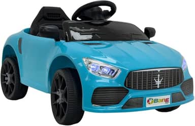 Bang Toys - Carrinho Elétrico Infantil Striker X10 12V - com Luzes de LED, Sons, Entrada USB/MP3, Bluetooth, Controle Remoto - Suporta até 30kg - Cor Azul