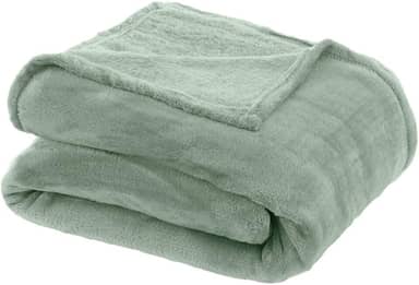 Cobertor, Manta, Toque de seda, 180x220cm, 100% Poliester, Toque macio, 250g/m�, Altihaus, Alta durabilidade, Elegante, Conforto t�rmico (Verde Malta)