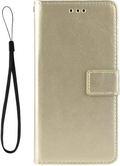 Capa para ASUS Asus Zenfone 6 ZS630KL,Caso de telefone Flip magnético,Design de carteira de couro PU com slots de cartão -Gold