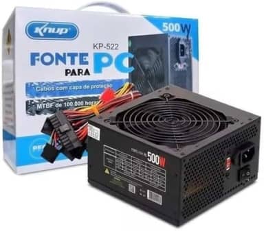 Fonte de Alimentação Para PC Alta Performace Ketchup 500W, 350W preta 110V/220V (500W)