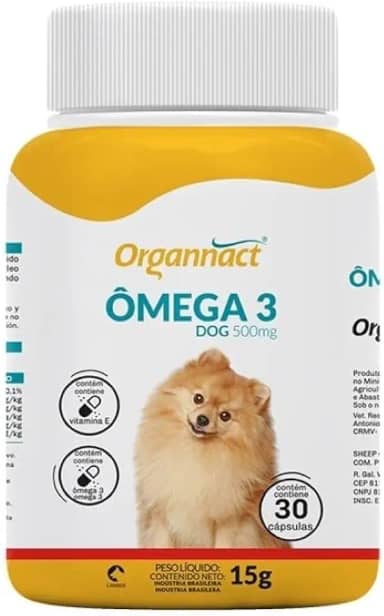 Organnact Suplemento Vitamínico Omega 3 Dog 500 15G