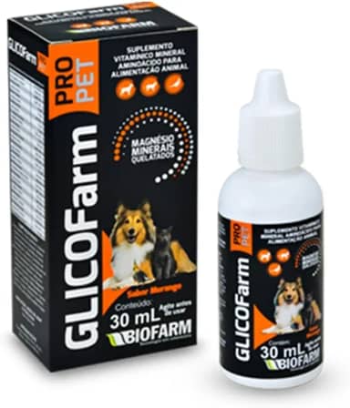 Glicofarm Pro Pet – Suplemento Vitamínico, Mineral e Aminoácido Para Cães, Gatos e Pets Exóticos | Marca – Biofarm