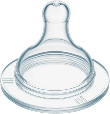 Bico Universal Redondo para Mamadeira, 100% Silicone, Tamanho Grande (1)