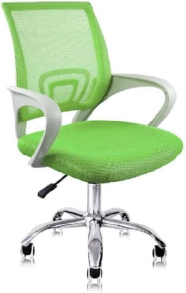 Cadeira de Escritório Secretária Base Cromada com Rodinha Fortt Lisboa Verde - CSF02-VD (Verde)