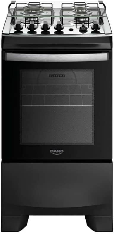 Fogão 4 Bocas Dako Supreme Mesa de Inox e Timer Bivolt