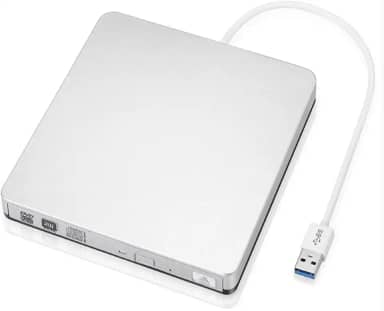 Gravador DVD Externo USB 3.0, Leitor CD/DVD Portátil, Compatível com para Windows e MacBook