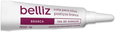Cola para Cílios Postiços 7g, Belliz, Branco