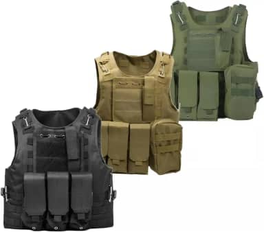 Colete Esportivo A56 com Fixação Modular para Airsoft, Paintball e Cosplay | Leve e Ajustável