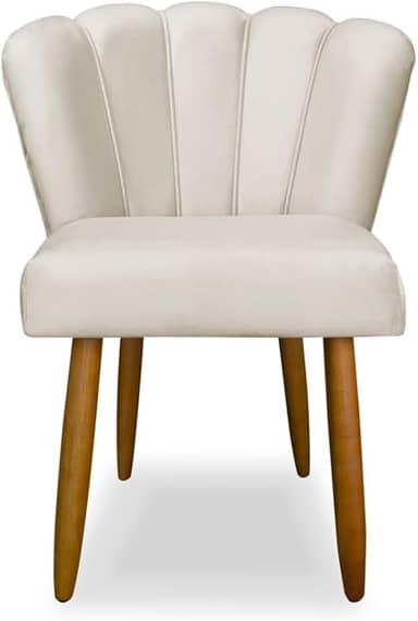 Cadeira Pétala Bege Sala de Estar, Penteadeira E Salão Liberty Móveis