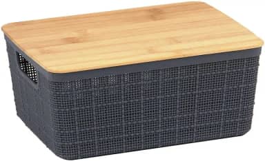 Caixa Organizadora Com Tampa de Bambu 4L - Oikos