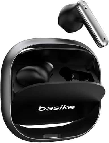 Fone de Ouvido Bluetooth TWS Basike G20-H Estéreo, Toque Sensível, 6h de Música, Bateria Recarregável, Bluetooth 5.4 (Preto)