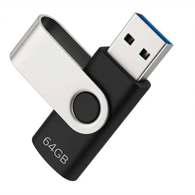 Pendrive 64gb Usb 2.0 Preto Pen Drive Compacto Leve Rápido Memória Flash Drive Compatível Com Windows Linux Macbook Som Automotivo Armazenamento Seguro Durável Resistente Linha Super Premium