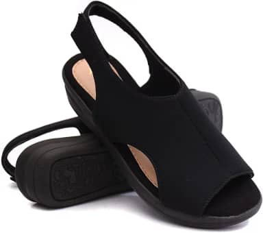 Sandália Anabela Ortopédica Feminina Para Joanete E Esporão