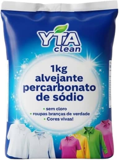 Percarbonato 100% Puro – Lava Roupas, Clareador, Branqueador e Alvejante YTA CLEAN 1KG