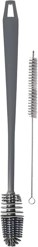 Tuut, Linha Top Clean, Jogo com 2 Escovas para Limpeza de Garrafas, Mamadeiras e Canudos, 33cm