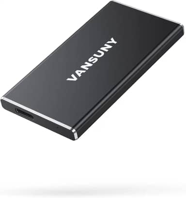 Vansuny SSD externo portátil de 500 GB, USB 3.1 Gen2 450MB/s transferência de dados de alta velocidade, mini unidade de estado sólido externa portátil USB C de metal para PC, laptop, telefones e mais