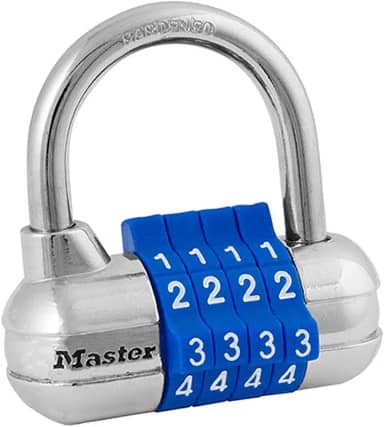 Master Lock Defina seu próprio cadeado combinado, fechaduras de armário de academia com código para proteger objetos de valor internos, a cor pode variar, 1523D