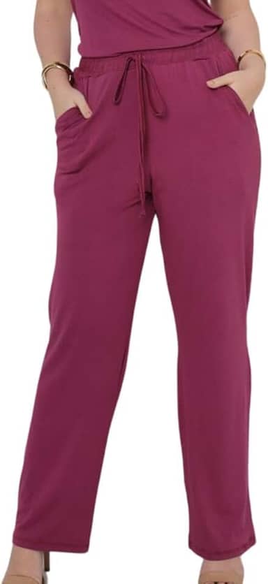 Calça gestante forrada com bolso possui corda e elástico regulador cintura ajustável ao crescimento barriga tecido viscolycra calça para grávida