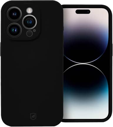 Gshield Capa Case Capinha Silicon Premium Antiderrapante com Interior em Microfibra, Proteção Contra Impressões Digitais, Arranhões, Quedas e Impactos (Preta, iPhone 14 Pro)