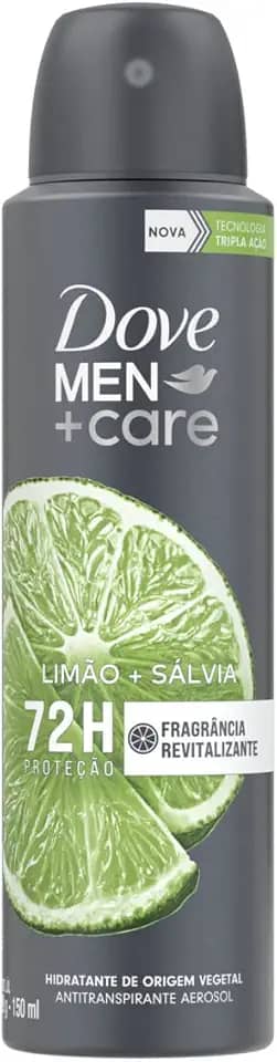 Dove Men+Care Desodorante Antitranspirante Aerossol Limão e Sálvia 150 ML, Embalagem Pode Variar