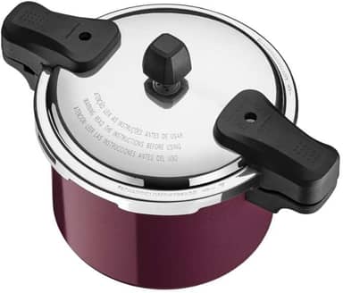 Panela de Pressão Tramontina Torino em Alumínio com Revestimento Interno e Externo Cerâmico Vermelho Framboesa 20 cm 4,5 L