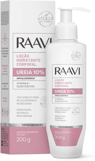 Raavi Loção Hidratante Ureia 10% Hipoalergênica Spa Care 200 G