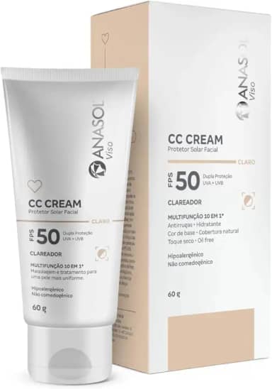CC Cream Facial FPS 50 Claro 60g - Anasol