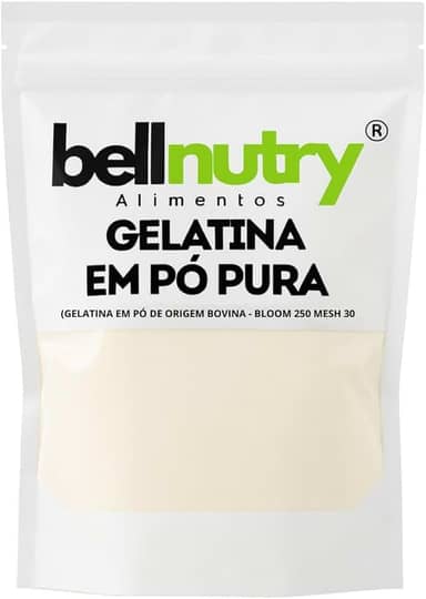 Gelatina Colageno Puro Natural Rica Em Proteina 1kg - Bellnutry Alimentos