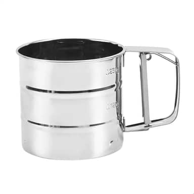 Peneira Inox Polvilhador Tapioqueira com Gatilho para Farinha Açucar