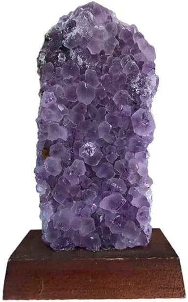 Ametista Drusa Com Base Madeira - Pç (10 X 5 Cm)