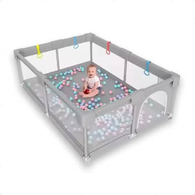 Cercadinho para Bebê Chiqueirinho Infantil Playground Desmontável 180 x 150 x 68 cm
