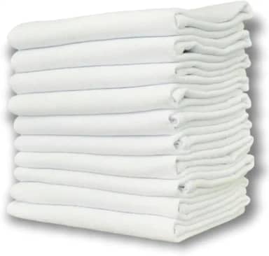 Pano de Copa Liso Branco SM08 com Bainha 50 x 75 cm Pacote com 10 unidades Santa Margarida