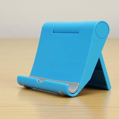 Suporte de celular para mesa, dobrável, suporte para tablet, base para celular, multiângulo, universal ajustável, compatível com a maioria dos telefones celulares (1 peça azul)