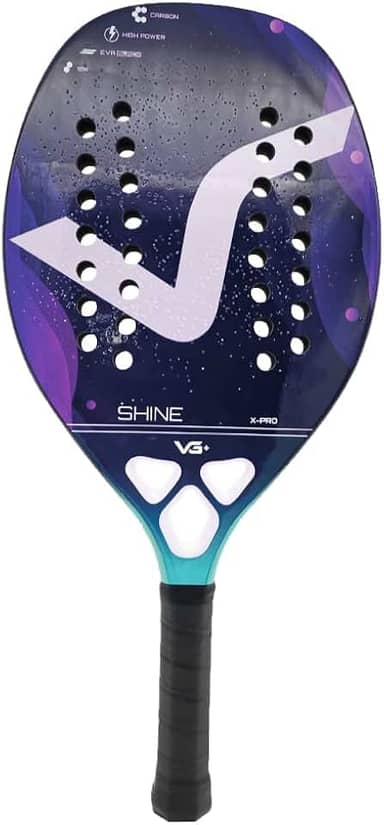 Raquete de Beach Tennis Shine 12K Carbon VG Plus