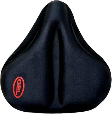 Capa Selim Em Gel Bike Bicicleta Para Bancos Largos Ergométrica Spinning Almofada para assento macio preto