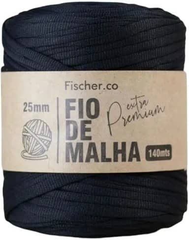 Fio de Malha Extra Premium Fischer 25mm x Rolo com 140m (40 PRETO)