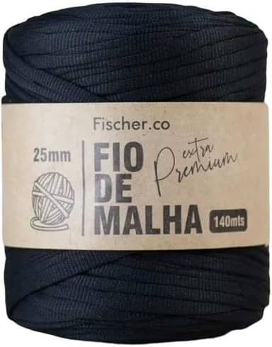 Fio de Malha Extra Premium Fischer 25mm x Rolo com 140m (40 PRETO)