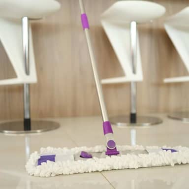 Mop Pó Cabo Retrátil em Aço Inox 55cm Cabo 1,52 Metros Limpeza Pesada 1 Refil