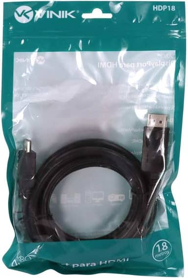 CABO DISPLAYPORT PARA HDMI 1.4V 1.8M HDP18 – VINIK