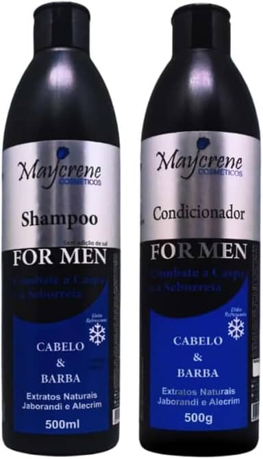 Kit Shampoo + Condicionador For Men Anticaspa Barba E Cabelo Maycrene