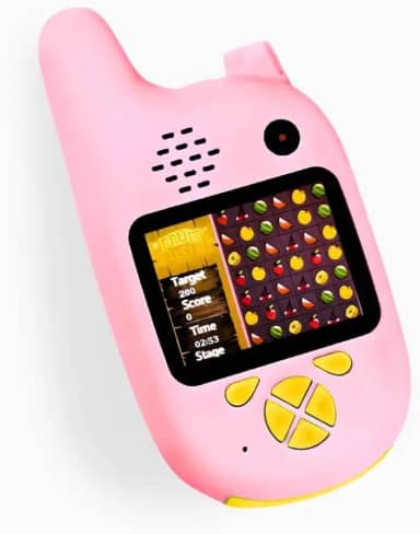 Walkie Talkie Infantil Com Câmera - Diversão Interativa, Comunicação E Criatividade Para Crianças! Capture Momentos Incríveis E Jogue Com Amigos - Rosa