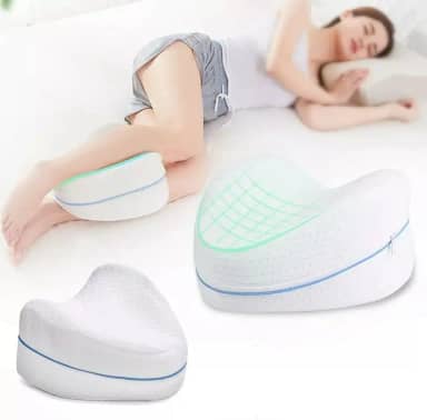 Almofada Ortopédica Ergonômica para Pernas e Joelhos – Travesseiro de Suporte Postural e Alívio de Dores Lombares, Ciático e Gravidez