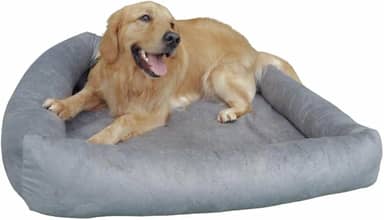 Cama Para Cachorro Grande 100x87 Cm - CINZA - 100% Lavável e Resistente - Pet Querido