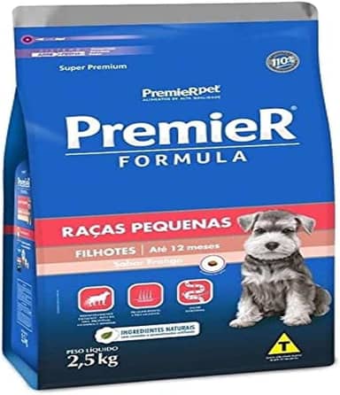 Ração Premier Fórmula para Cães Filhotes de Raças Pequenas Sabor Frango, 2,5kg Premier Pet Raça Filhotes,