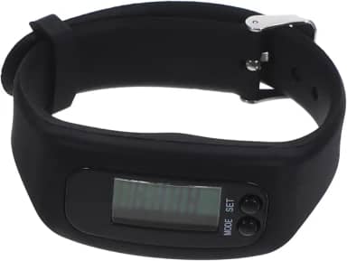 BESPORTBLE Relógio de pedômetro esportivo multifuncional LED, monitoramento de calorias, pulseira preta elegante para contador de passos preciso para idades e exibição de quilometragem real